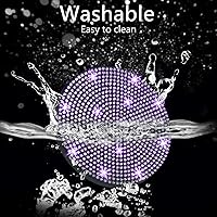 Vista 3 de NBTEPEM 4pcs Bling Car Cup Holder Coaster, 2.75 inch Anti-Slip Shockproof Universal Car Coasters Insert Bling Crystal Rhinestone Automotive