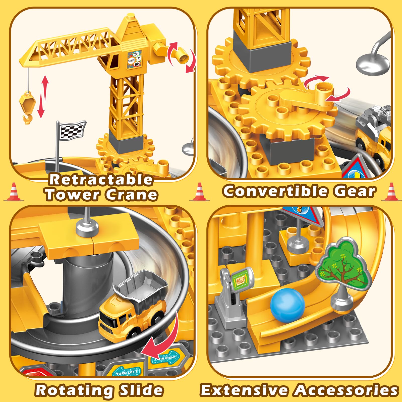 Naxudcoo Construction Toys For 3 4 5 6 7 Year Old Boys: Construction Toys Set Construction Buliding Block Toddler Car Toys - Image 2