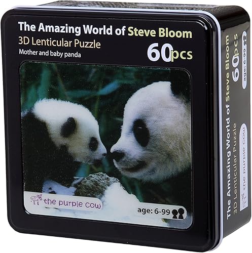 The Purple Cow Rompecabezas lenticular de panda para madre y bebé