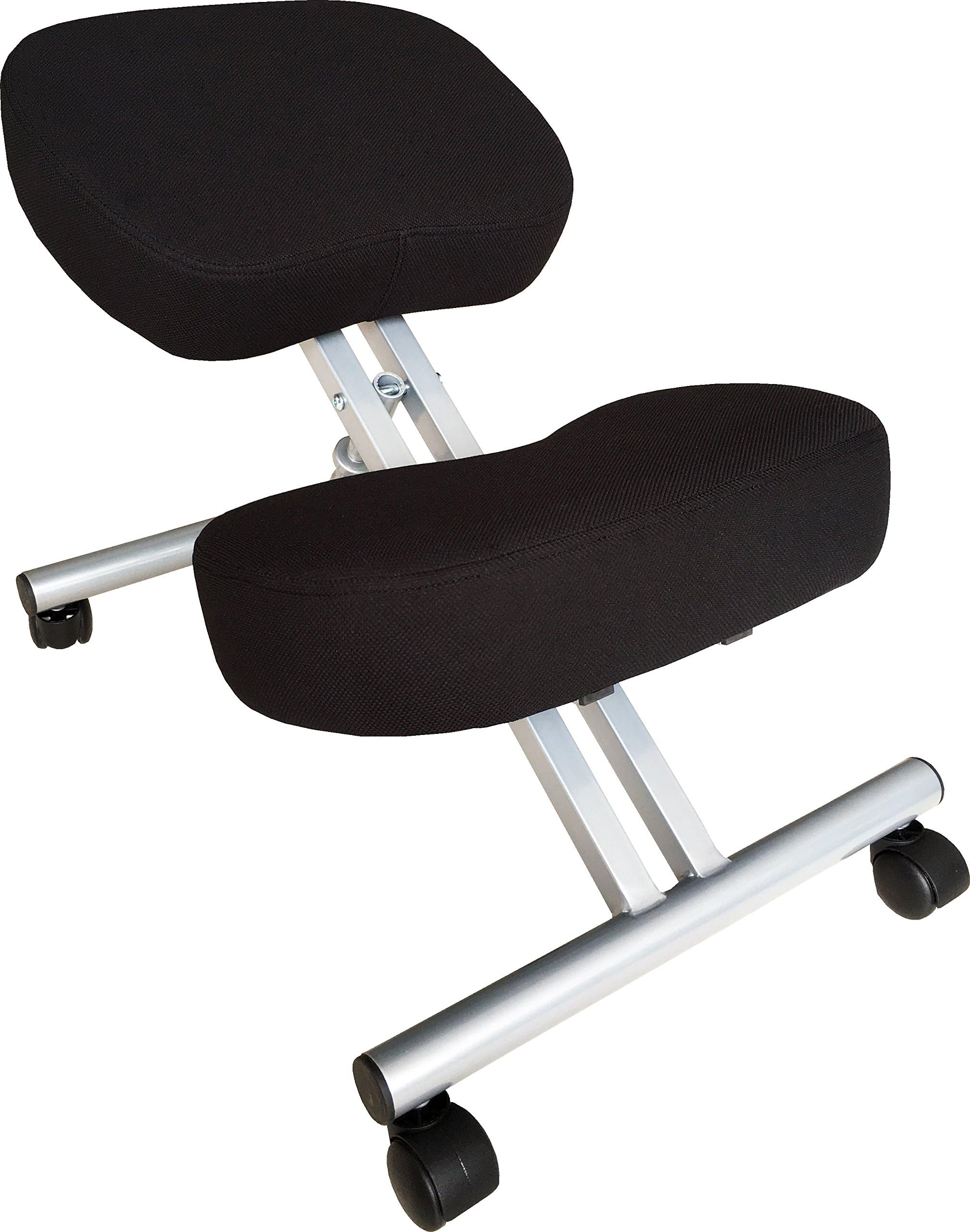 KHALZ Kneeling Chair with Extra Thick Cushions, Non-Stick Mesh Fabric, Height Adjustable Ergonomic Stool, Improves Posture, Mobile