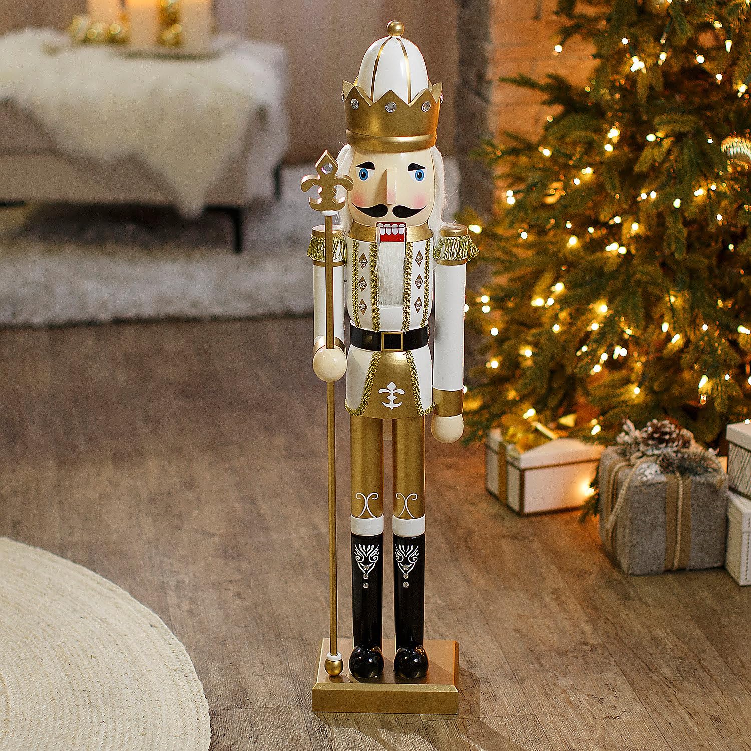 Amazon.com: Fun Express 3 Ft. Large Classic White/Gold Wooden