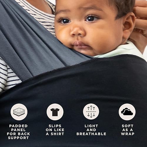 Miniatura 4 de Moby Portabebés fácil de envolver  Portabebés y envoltura en uno para madres, padres y cuidadores  Diseñado para recién nacidos, bebés y niños