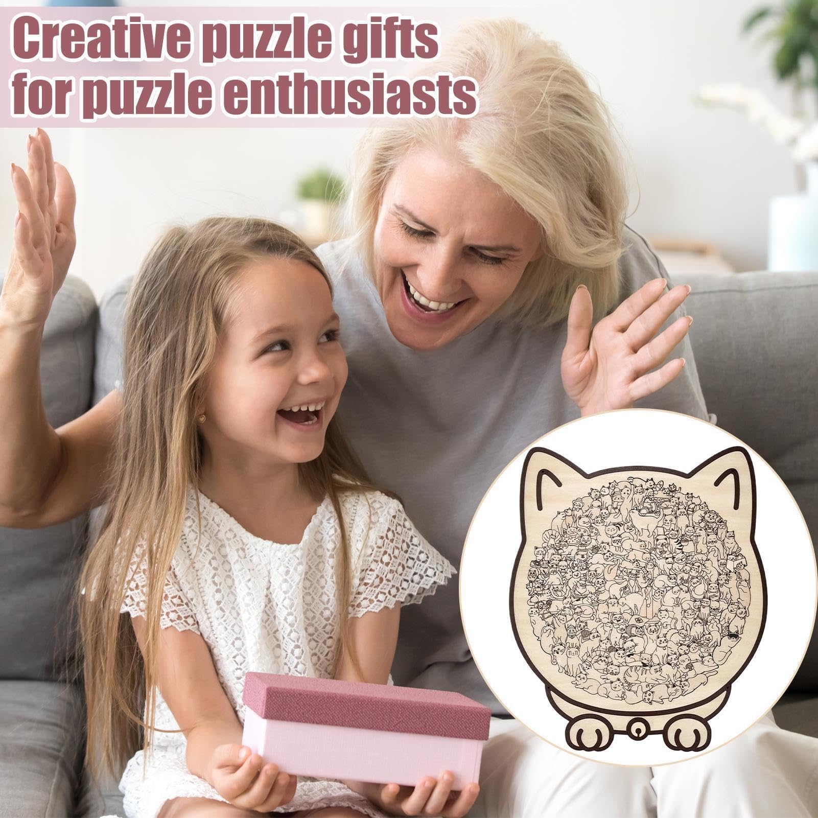 Puzzle Raffiguranti Gatti Per Adulti 135 Pezzi Giochi Da Tavolo Educativi | Puzzle In Legno Con Decorazione A Tema Animale Per Bambine, Bambini 'Asilo, a Infanzia E Ragazzi