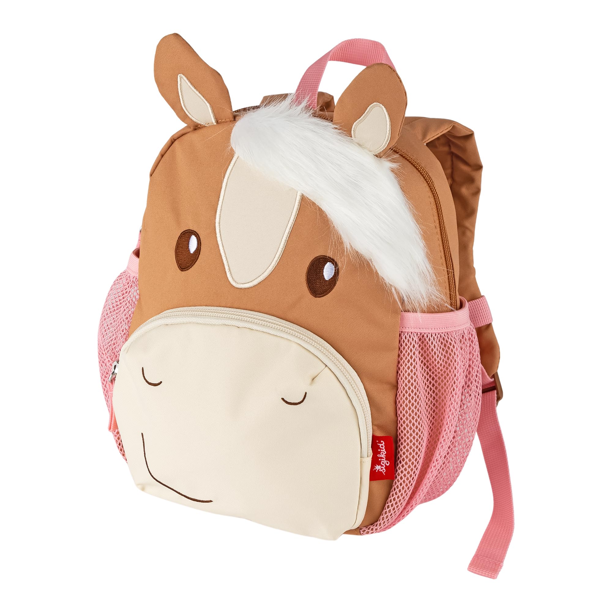 sigikid Kinderrugzak, kleuterschoolrugzak: robuust, licht, kindvriendelijk, voor kinderopvang, wieg, uitstapjes, vrije tijd, voor kinderen van 2-5 jaar, 5,2 l, roze/bruin/uil, Small, Casual