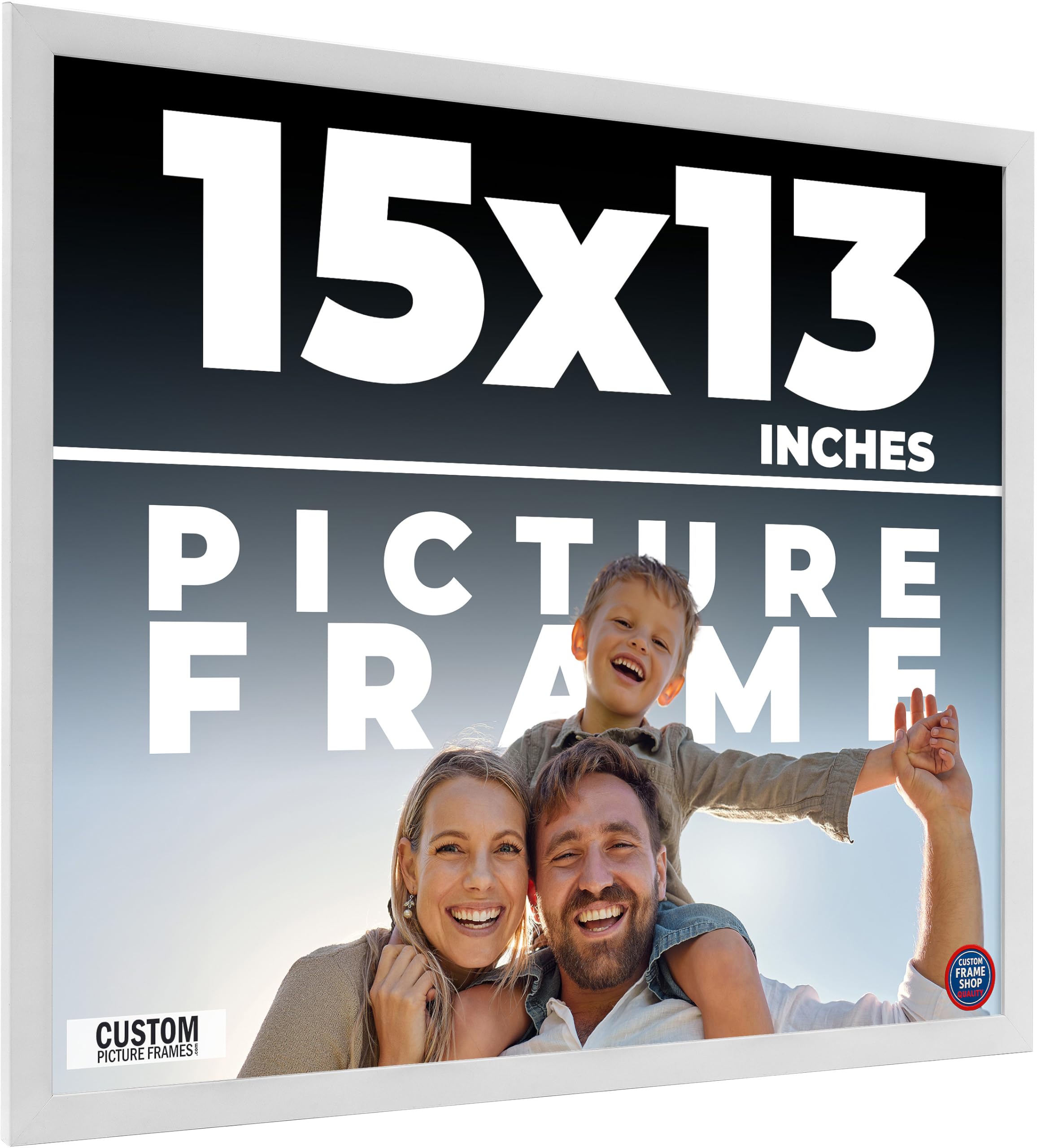Amazon.com - 15x13 Frame White Real Wood Picture Frame Width 0.75
