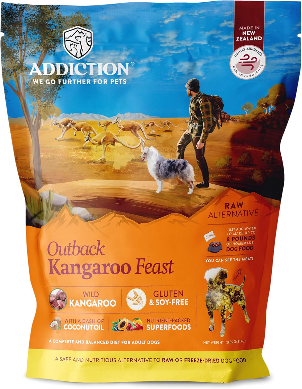 Addiction Outback Kangaroo Feast Raw Alternative Dog Food
