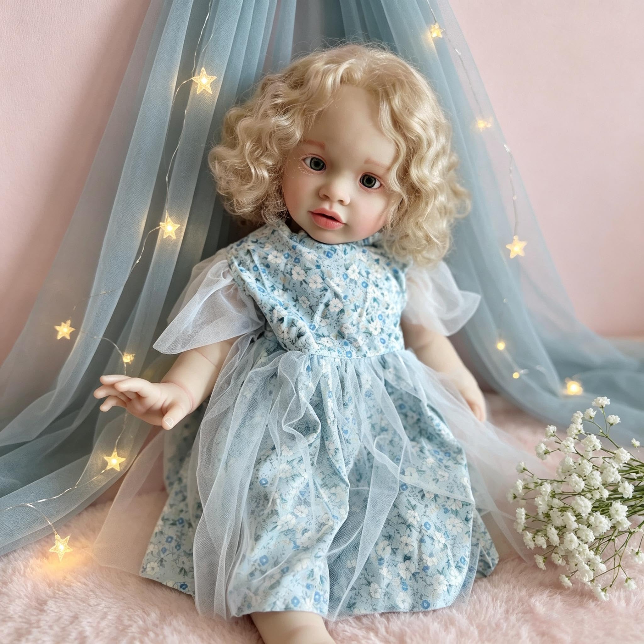 66 cm große Reborn-Kleinkind-Puppen, blondes Mädchen, Pippa, lebensechte Reborn-Babypuppe, realistische Kleinkind-Puppe, weicher Vinyl-Stoffkörper, echtes Leben, Baby-Puppe, Geschenke für