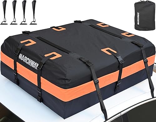 Miniatura 10 de MARCHWAY - Bolsa impermeable para techo de coche, bolsa de transporte para techo con carcasa suave y resistente a la intemperie para vehículos con o