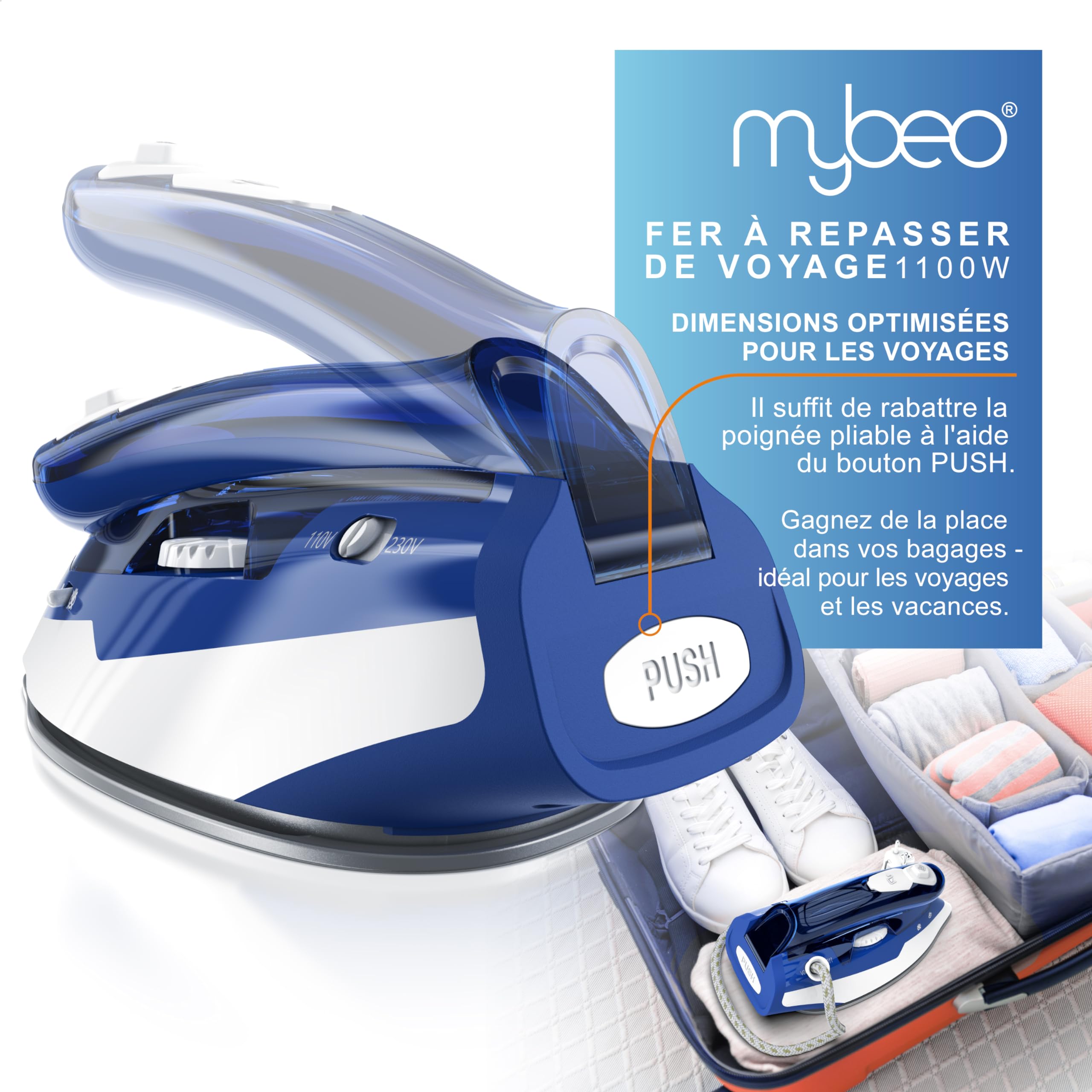 Fer À Vapeur Rotatif De Voyage, Défroisseur Vapeur Portable Avec