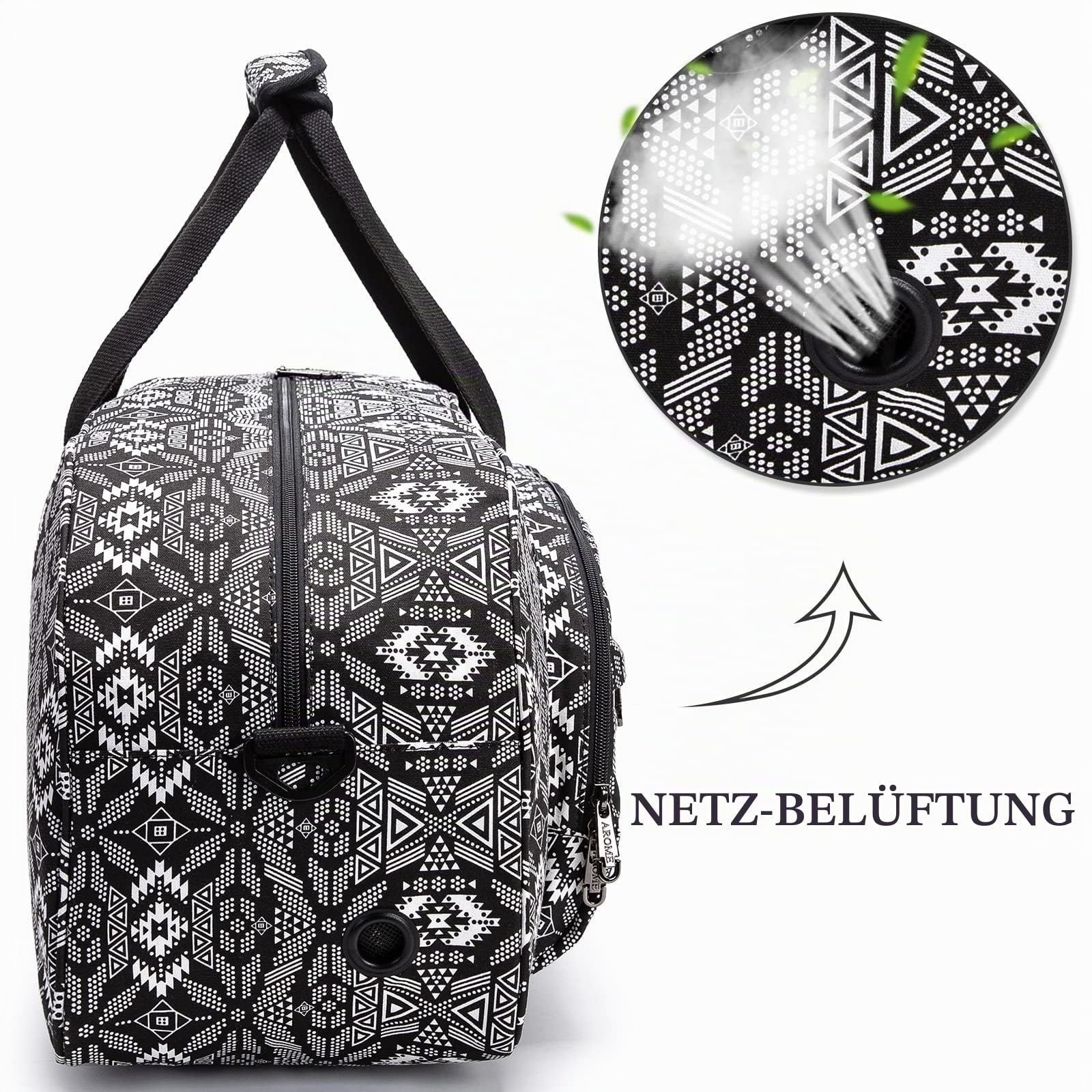 AROME Yogamatten-Tasche für Damen und Herren, große Canvas-Yogatasche für 0,6 cm, 1,3 cm, 6,3 cm, 1,27 cm, extra Dicke Trainings-Yogamatte, Sporttasche, Tragetasche mit Nasstasche, Schultergurt und