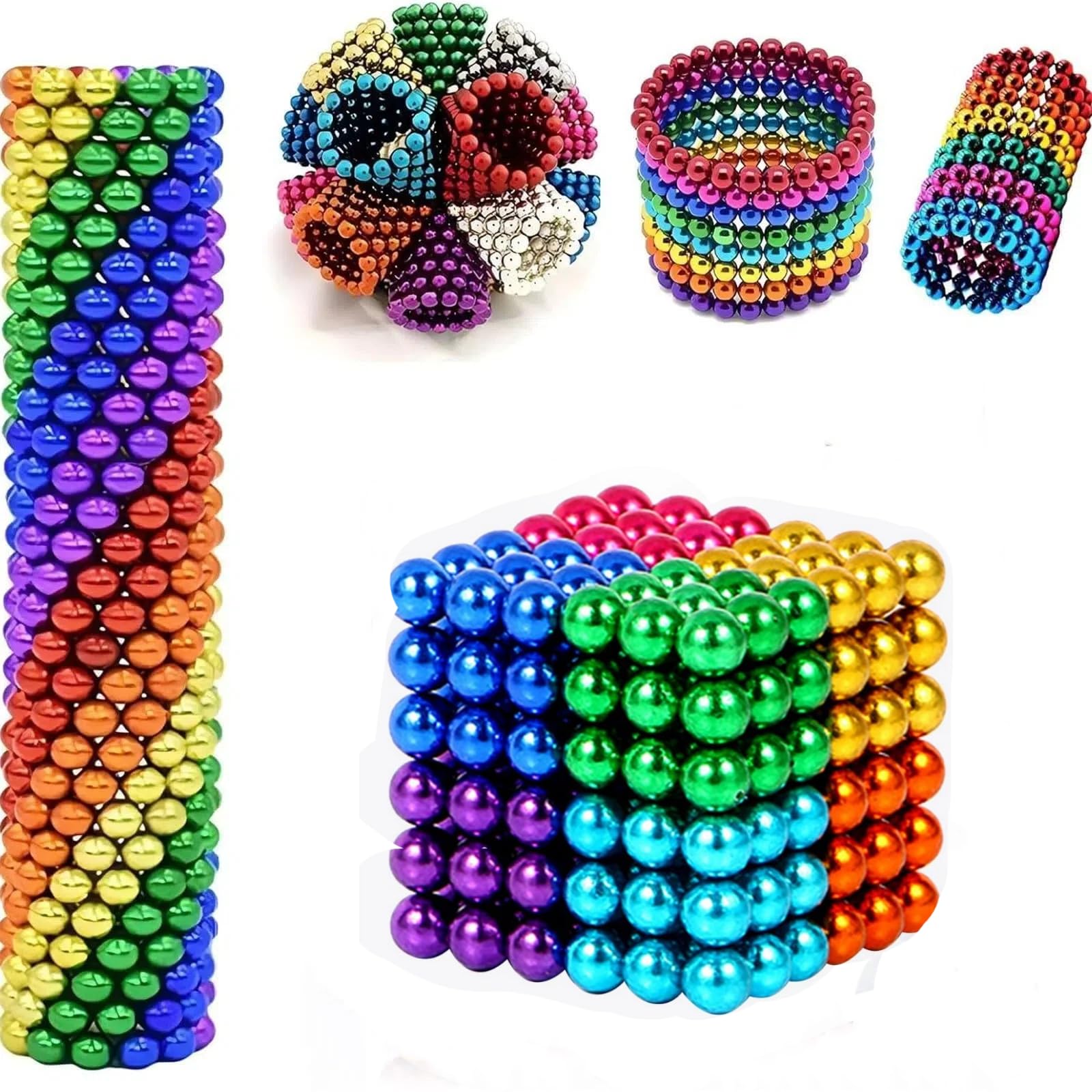 Magnetic Fidget Balls 216PC Construction Building Blocks,Stacking Magnetic Balls,Finger Toys,Build Accessories Toys for Adults and Teenagers Creatively Stacking Magnetics Ball for Home (CF-216)