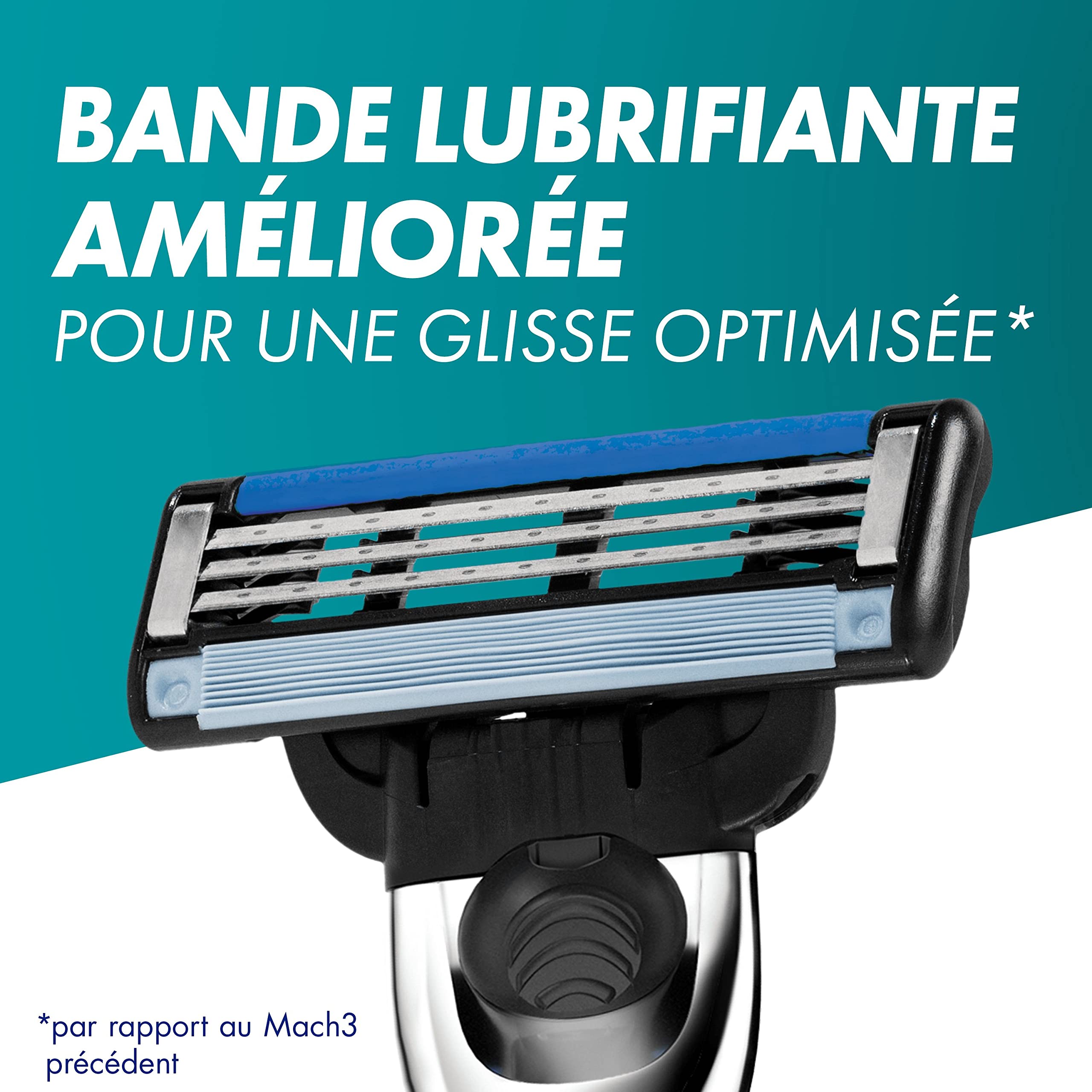 Gillette Mach3 Turbo - Recambios de cuchillas de afeitar para hombre, 3 hojas, 8 recambios de cuchillas, cuchillas más resistentes que el acero