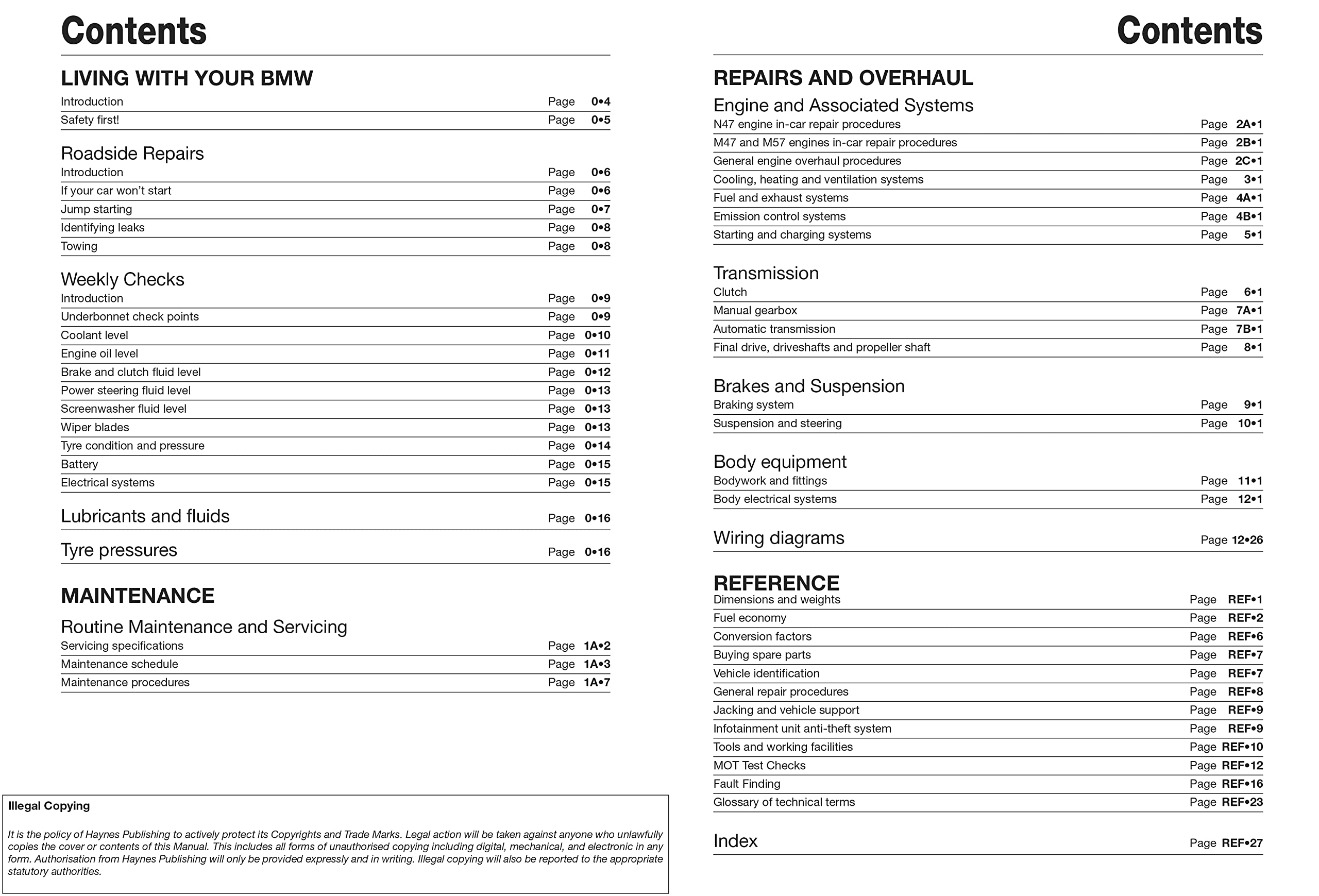 BMW 5 Series Diesel (Sept 03 - 10) Haynes Repair Manual: 45202