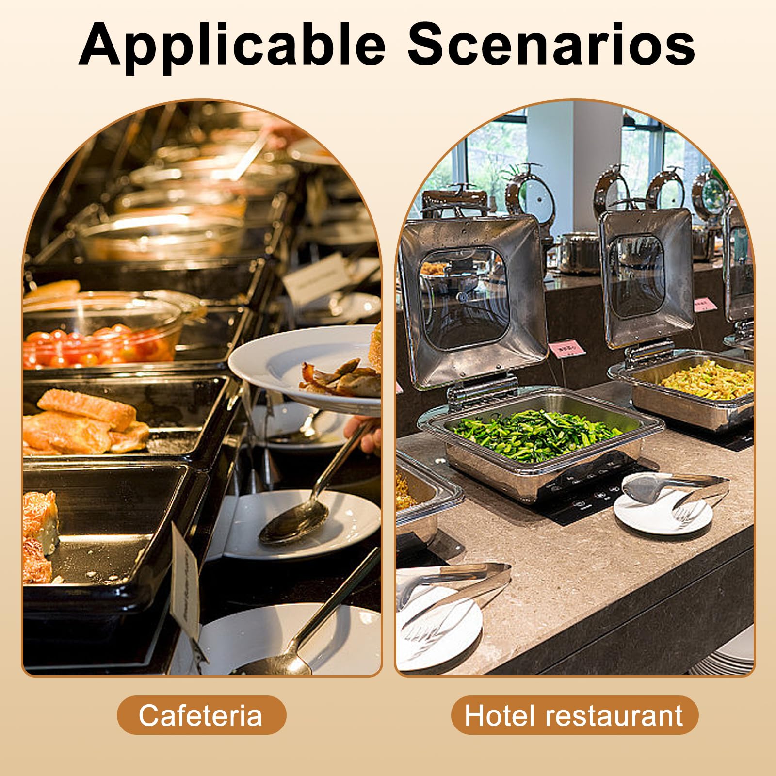 Chafing Dish Elettrico, 9L Scaldavivande Buffet Elettrico, Acciaio Inox Scaldavivande Catering Buffet, Scaldavivande Elettrico Ristorante con Coperchio Trasparente per Catering, Party (1/1)