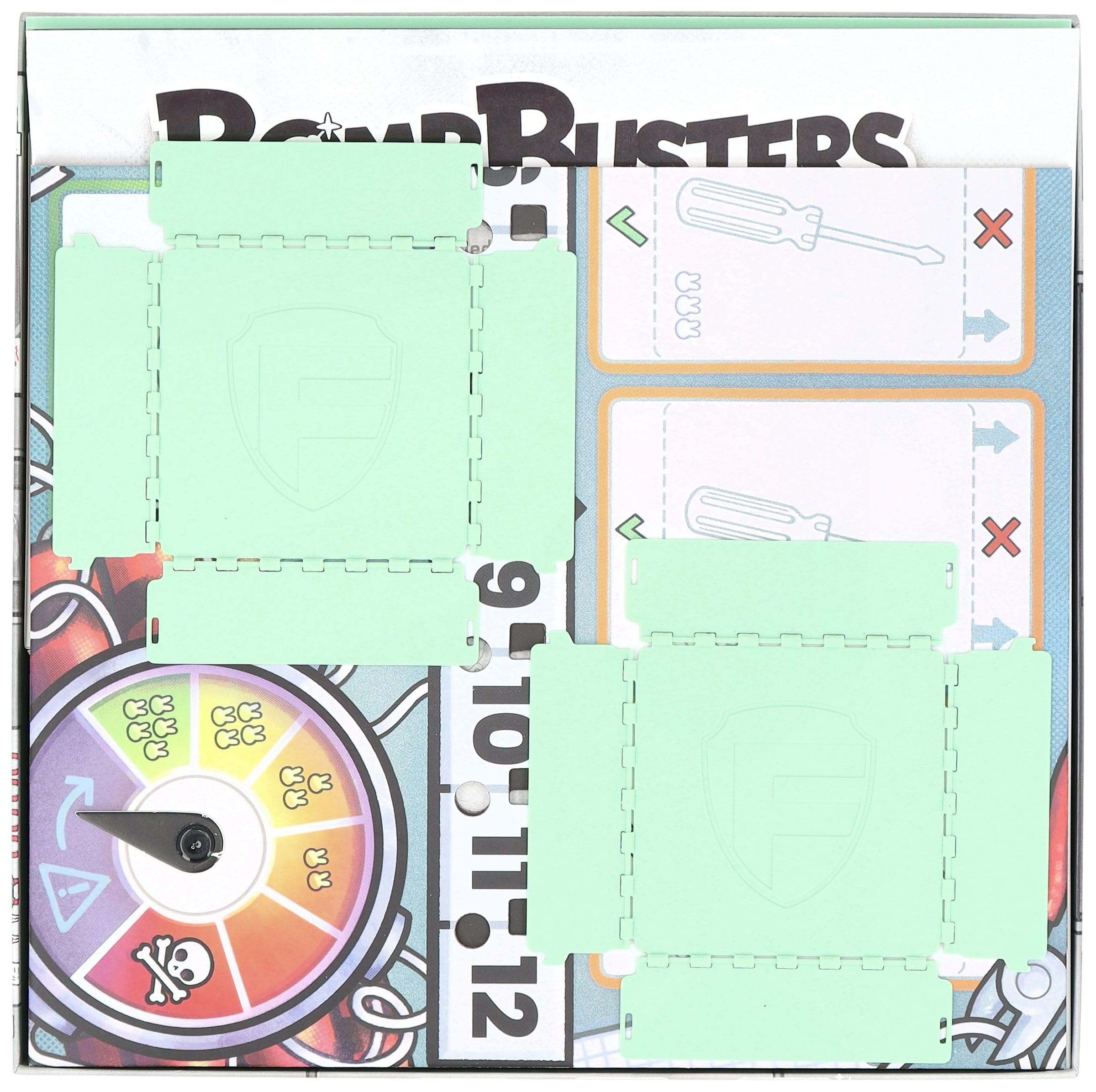 Feldherr Organizer compatibile con Bomb Busters – Insert + aiuto per gioco di base – Supporto intelligente per cavi con meccanismo di ribaltamento – Insert scatola a sorpresa – Tokentrays