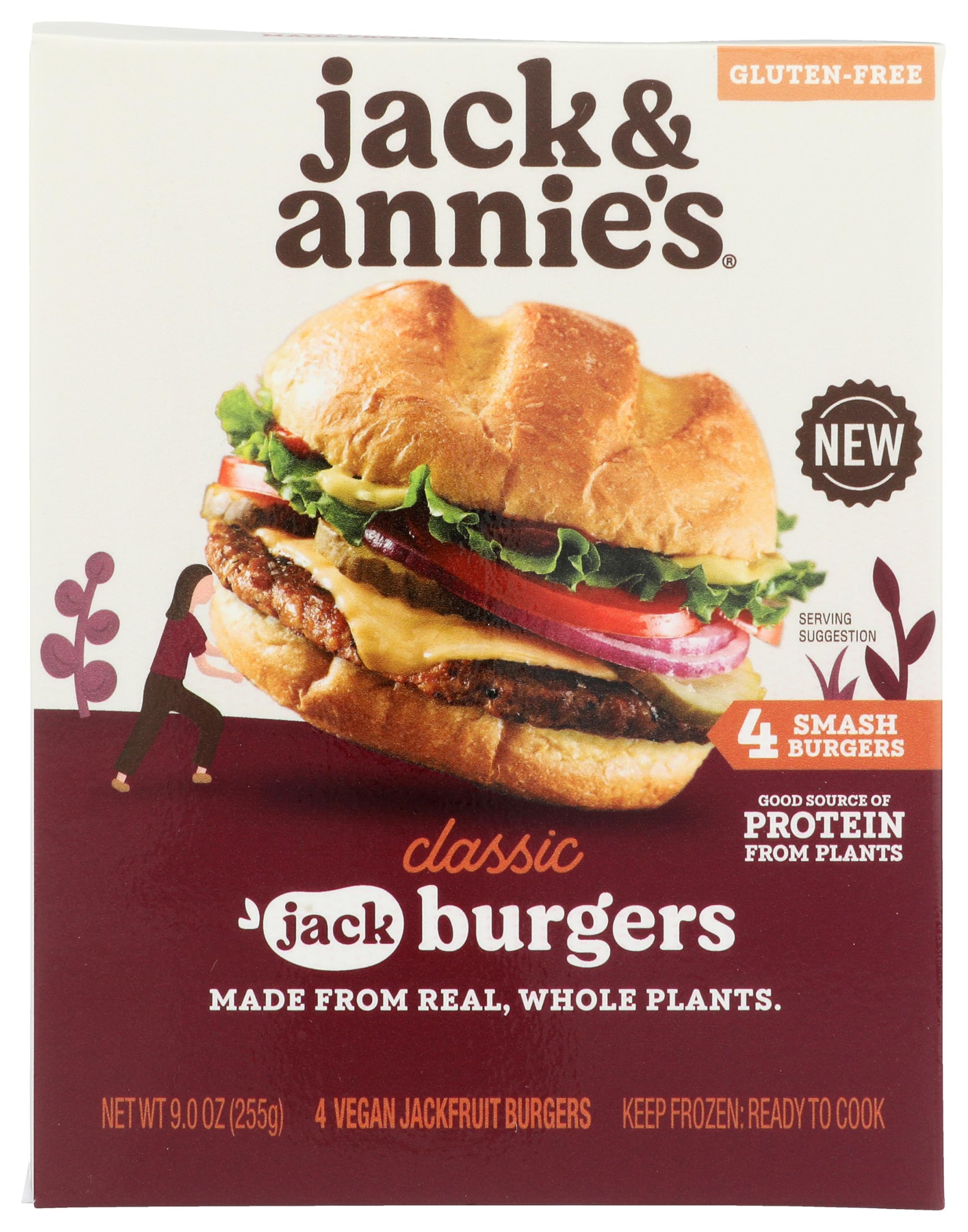 Jack & Annie's, Frozen, Patties Classic Jack Plant Based 4 Count