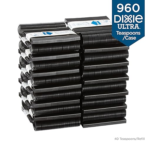 Miniatura 3 de Dixie Ultra DUSSPT5 - Juego de cucharas de sopa de polipropileno, color negro