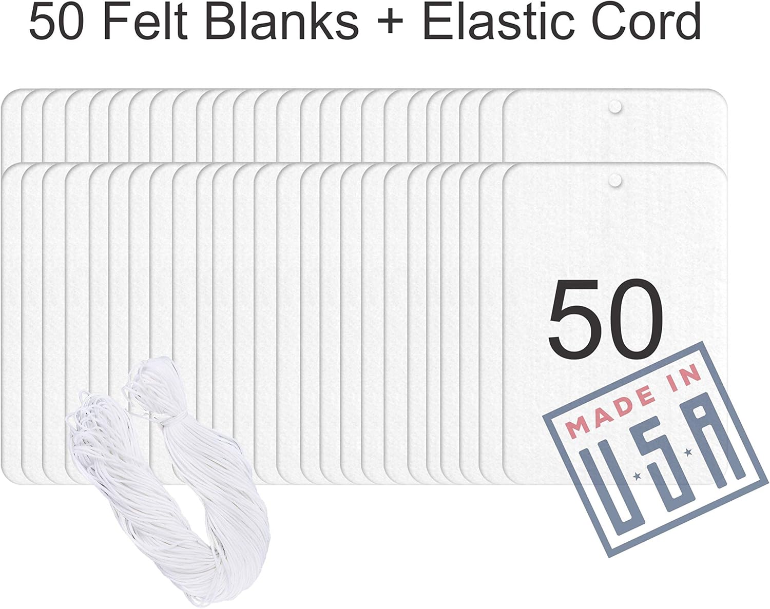 Rectangle Sublimation Air Freshener Blanks 50 Pack 100% Polyester Felt Infusible DIY HTV Inks Heat Press