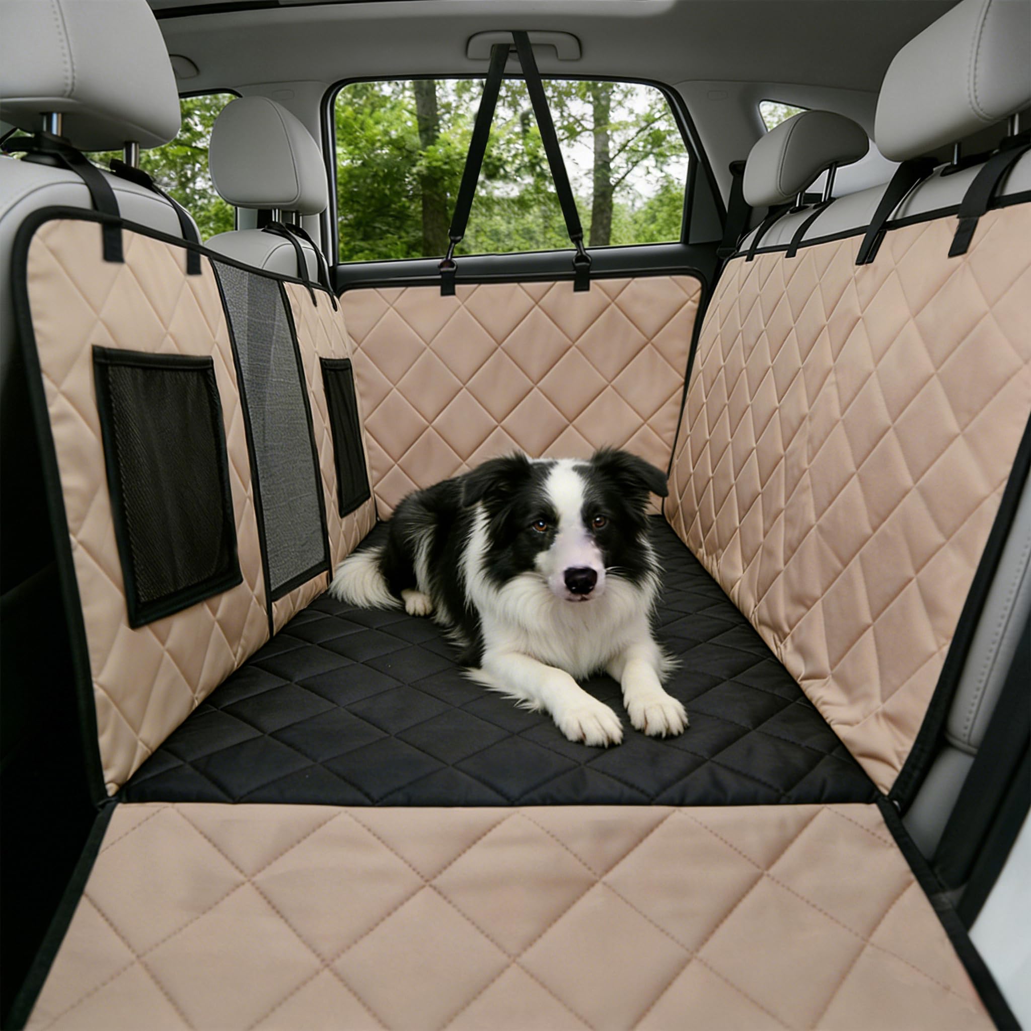 BELLA & PAL Back Seat Extender for Dogs Hard Bottom