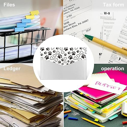 Miniatura 4 de Carpeta de archivo expansible con estampado de pata de perro, con bolsillo, carpetas de archivo, acordeón, organizador de documentos impreso