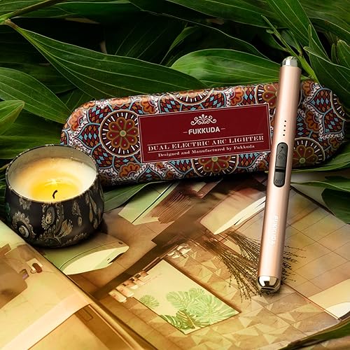 Miniatura 29 de 【Actualizado】 Encendedor eléctrico de doble arco recargable USB encendedor de arco de plasma para velas (gris espacial) Negro -,Oro,Gris,Negro