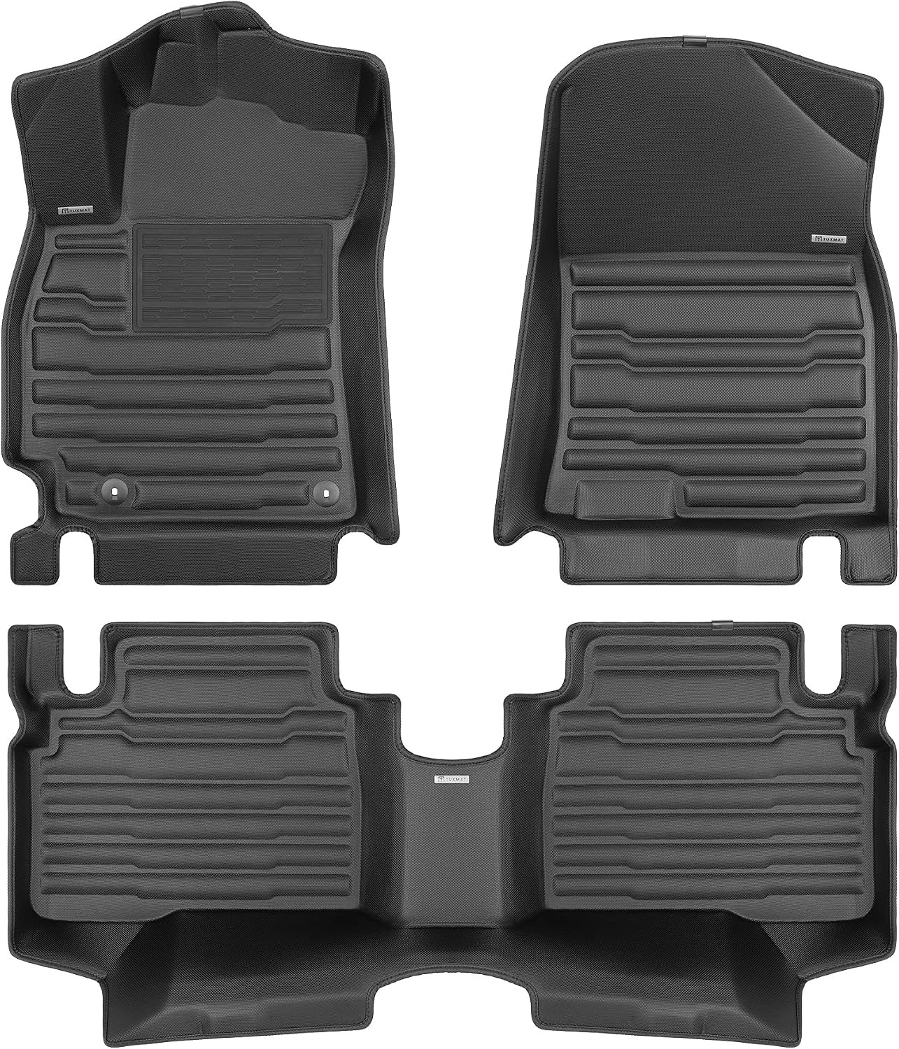 TuxMat - for Hyundai Elantra Hybrid 2021-2026 Models - Custom Car Mats - Maximum Coverage, All Weather, Laser Measured - This Full Set Includes 1st and 2nd Rows