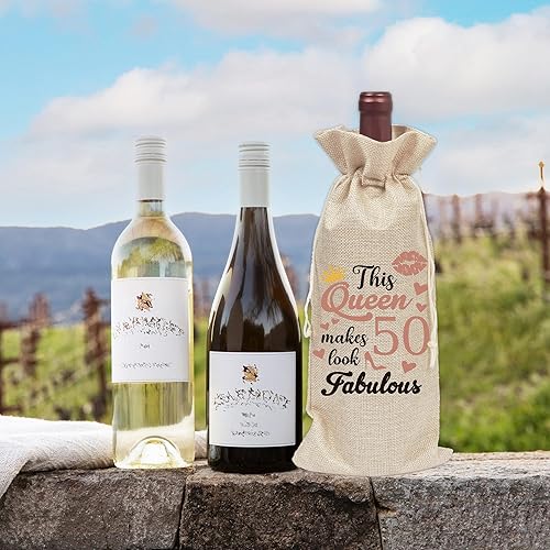 Miniatura 5 de Divertidas bolsas de vino de cumpleaños, regalos de cumpleaños 50, ideas de regalo de cumpleaños 50 para mujeres y hombres, regalo de cumpleaños,