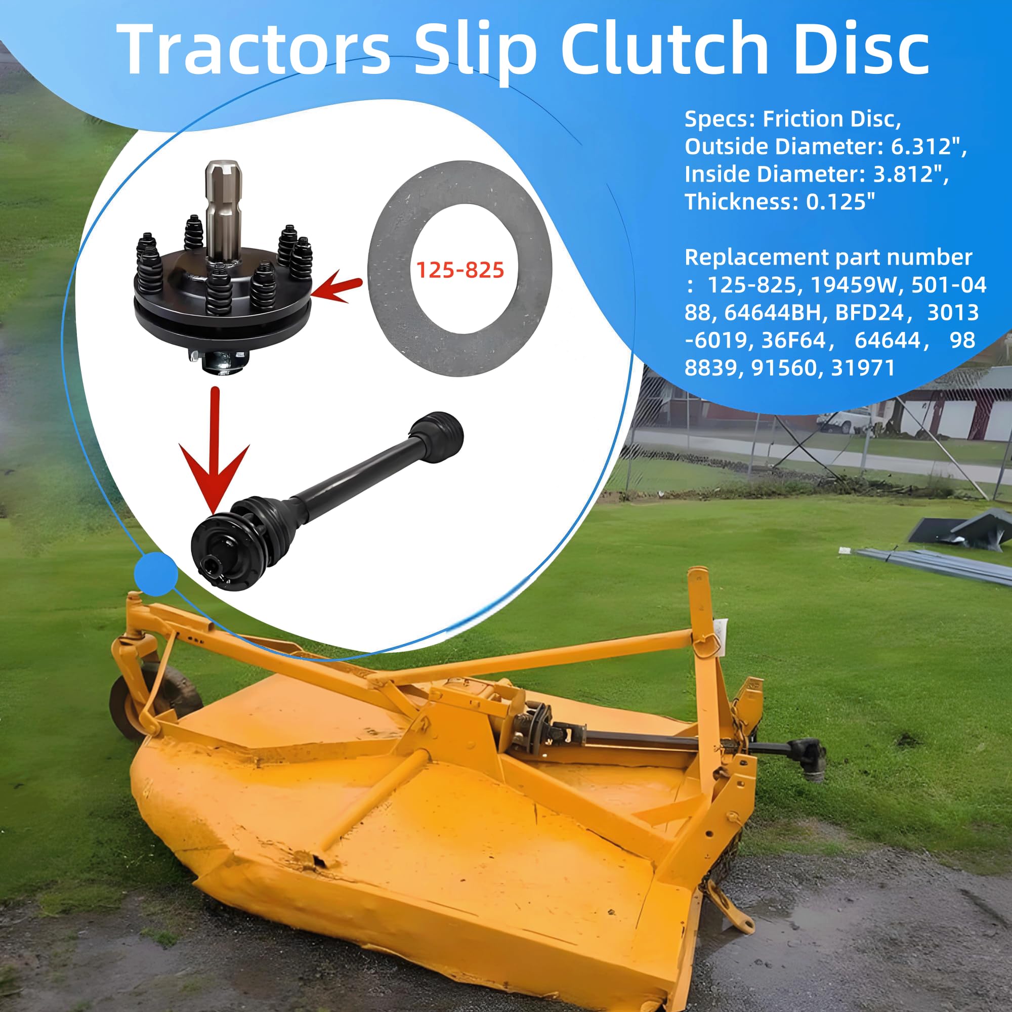 Amazon.com: Aettb Replacement New Slip Clutch Disc 125-825, 19459W
