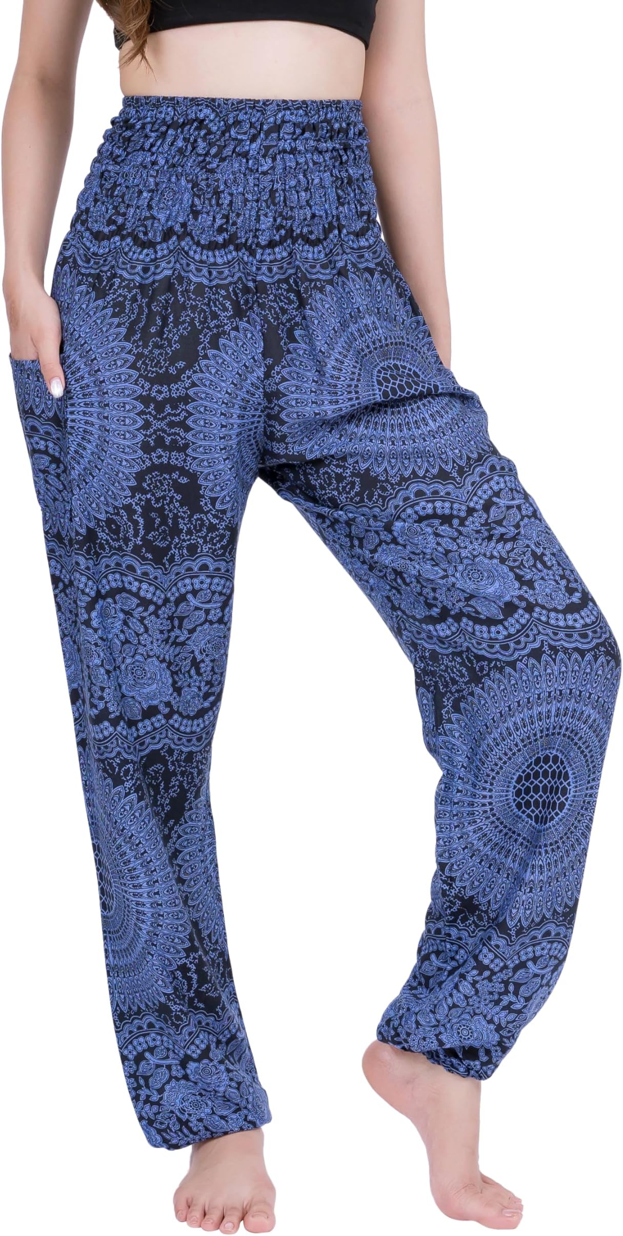 CHAINUPON Harem Pants Women Flowy Trouser Yoga Boho Hippie Clothes