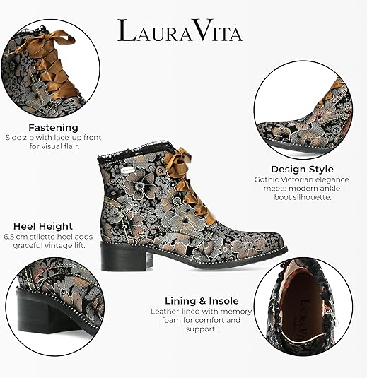 Bottes Mi-mollet En Cuir Noir - La Fée Maraboutée