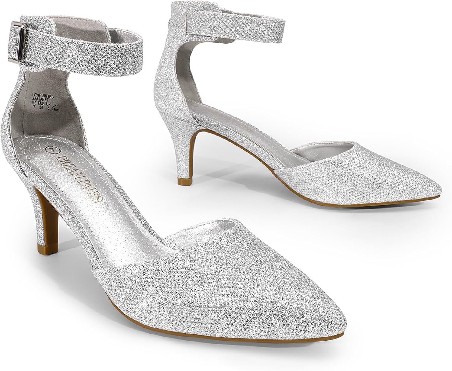 DREAM PAIRS Kitten Heel Low Heel for Women Closed Pointed Toe Pumps Wedding Party Sexy Dress Shoes Lowpointed - Image 5