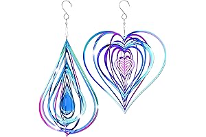 2-Piece Clearance Wind Spinners: 3D Stainless Steel Sculptures for Yard, Garden, Patio