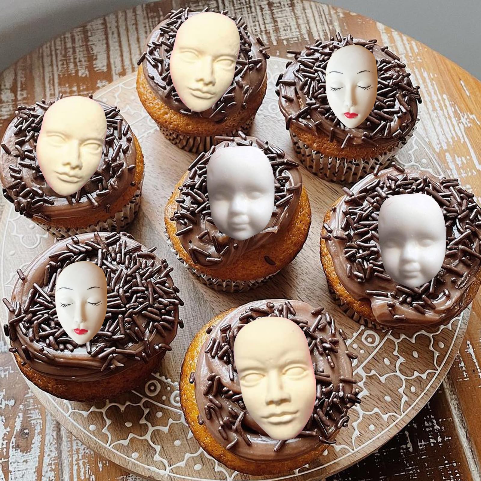 Babygesicht Fondantform Aus Silikon - Perfekt Für Kuchendekoration & Backen