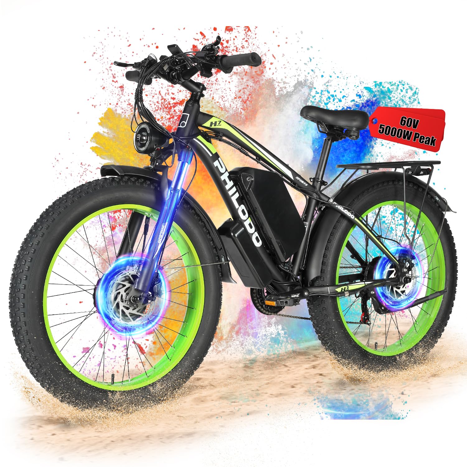 Amazon.com : PHILODO Fat Tire Electric Bike 1000w, Adult