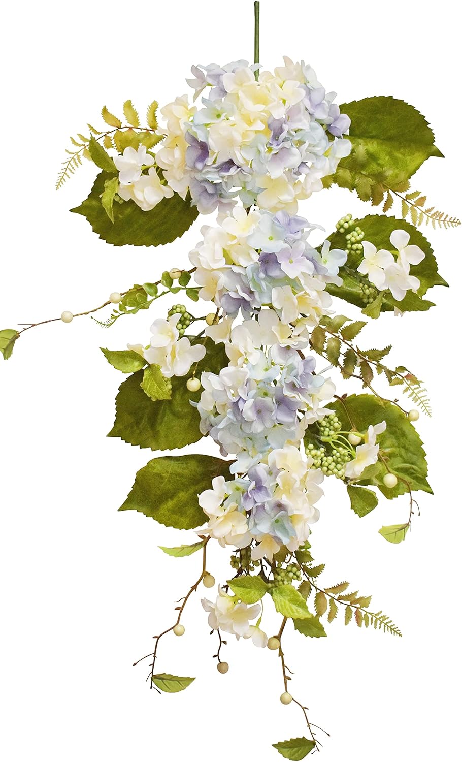 36 inches silk hydrangea teardrop for wedding party home garden, wedding arch garden wall decoration, home decoration - blue