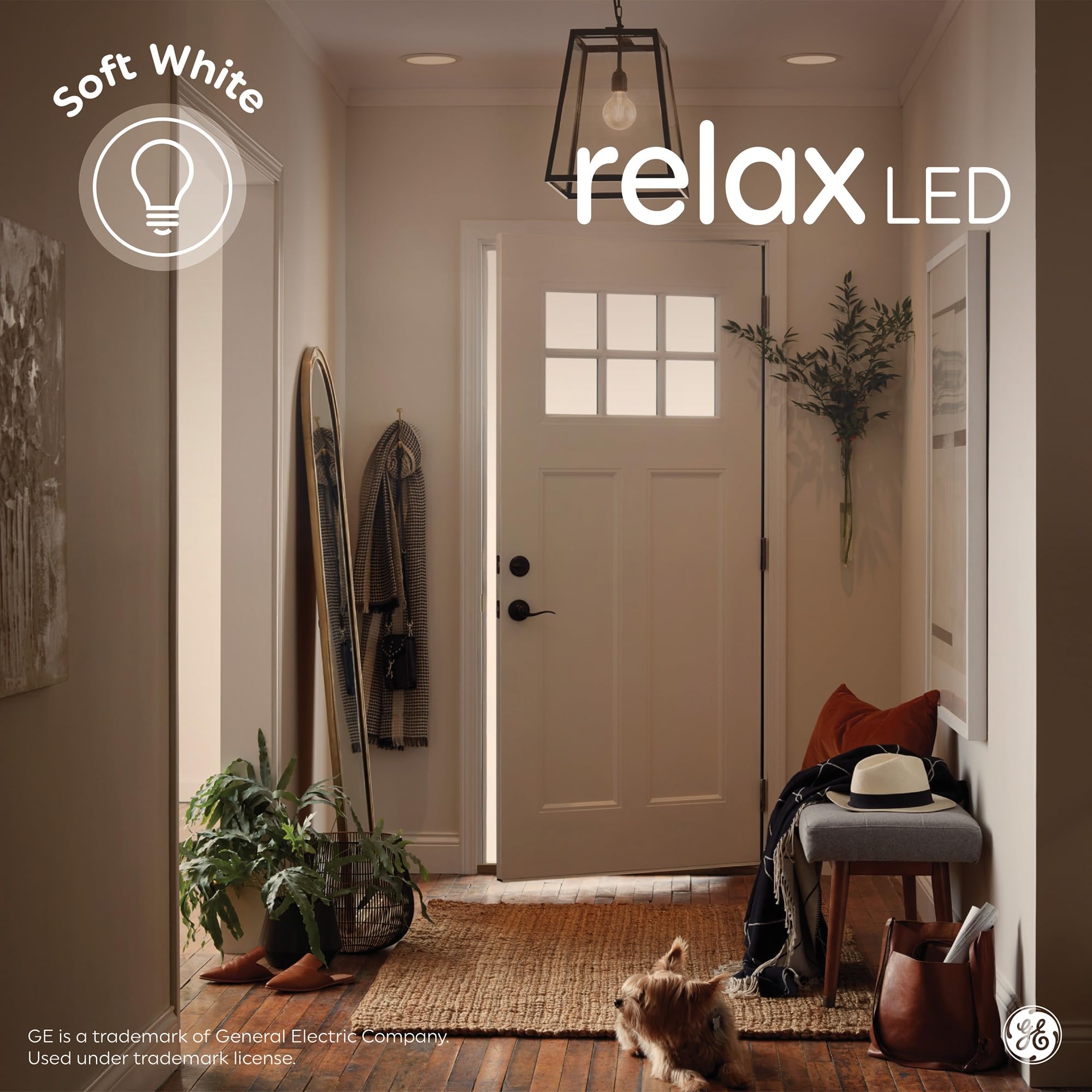 GE Relax HD LED Light Bulbs, A19 Soft White Light Bulbs, Dimmable LED Bulbs for Bedrooms, Family Rooms, Dining Rooms, and Entryways, 60-Watt Equivalent - Energy Efficient (24 Pack)