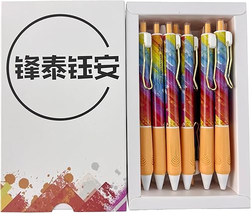 Miniatura 2 de Fengtaiyuan Rd01GelB038, tinta negra, 164 pulgadas, ultra fina, bolígrafos de tinta de gel, escritura suave, aerosol de goma, paquete de 18