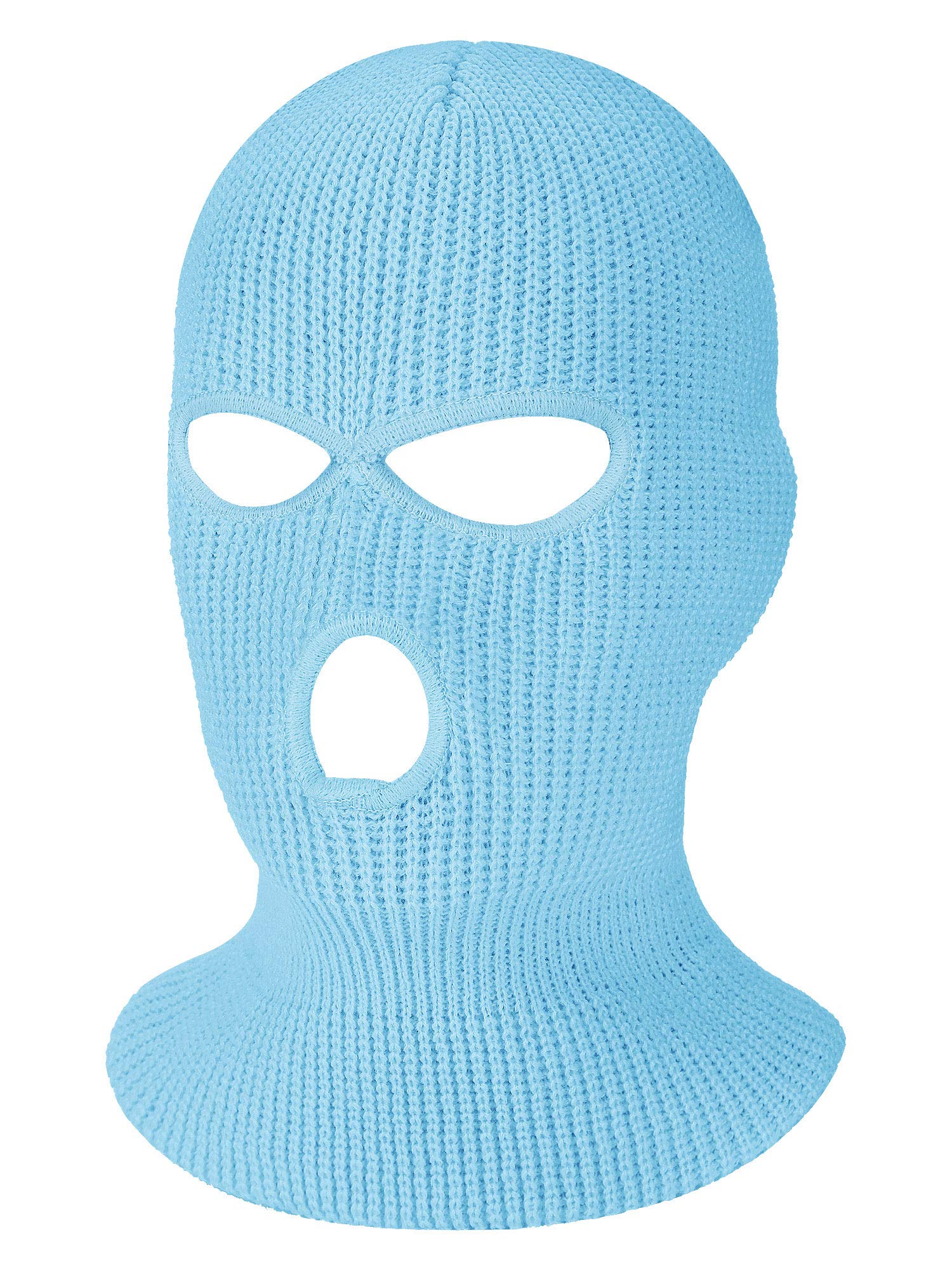 SATINIOR 3 Holes Ski Mask Full Face Cover Outdoor Balaclava Winter Knitted Neck Gaiter for Halloween Sports Cycling