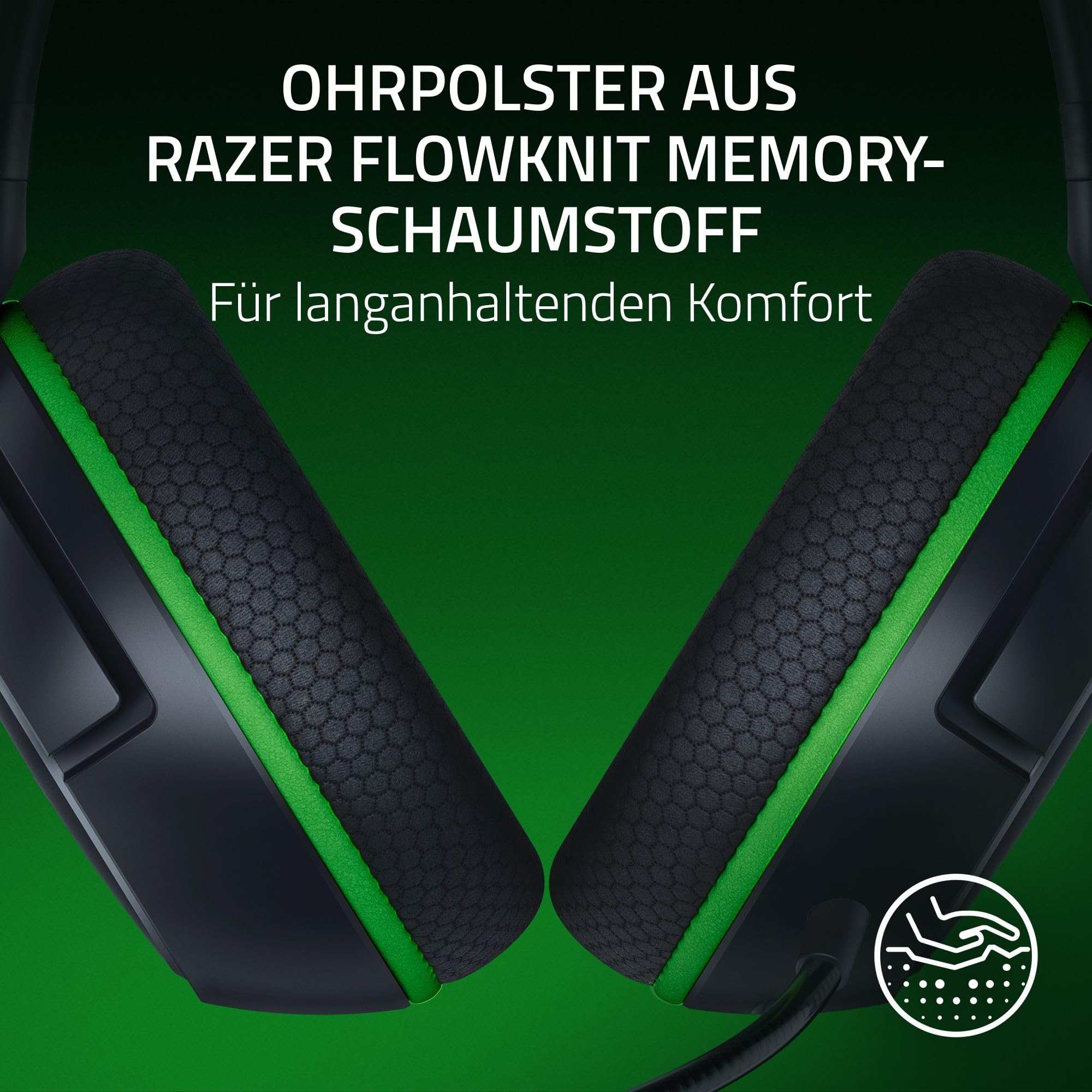 Razer Kaira HyperSpeed - Kabelloses Multiplattform-Gaming-Headset für Xbox (HyperSpeed Wireless, Triforce 50-mm-Treiber, HyperClear Kardioiden-Mik, FlowKnit Memory Foam Ohrpolster) Schwarz