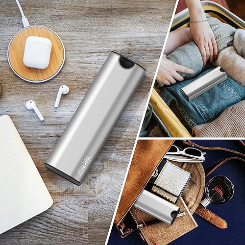 Miniatura 7 de JEINAPA Organizador semanal de pastillas de sellado de viaje, aluminio de alta calidad y fibra de carbono, caja de pastillas a prueba de humedad