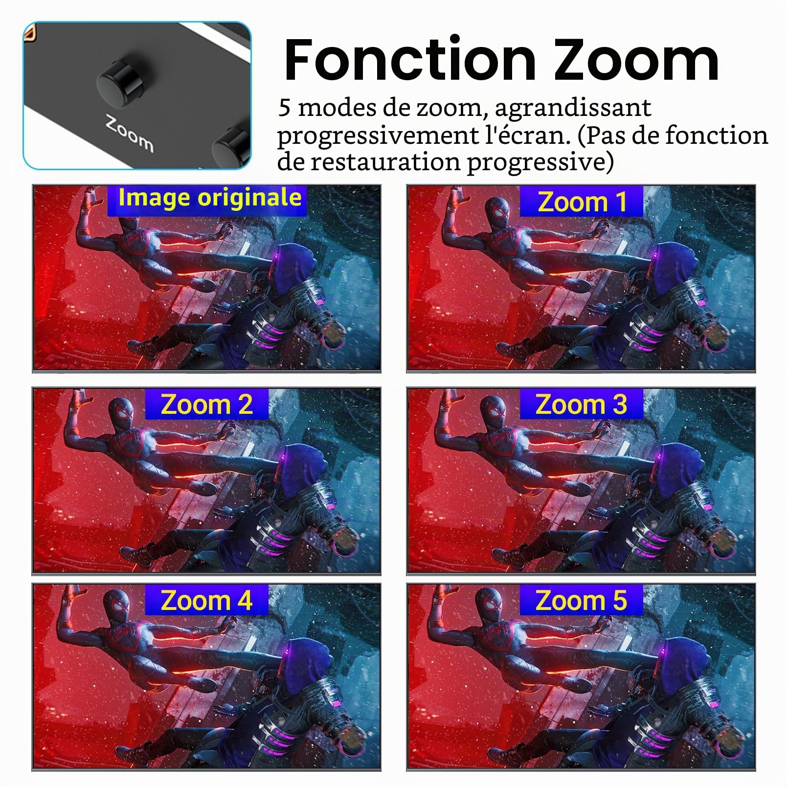 Convertisseur HDMI vers composants 4K/60Hz avec fonction d'évolution, compatible HDMI 2.0, sortie composants 480i/576i