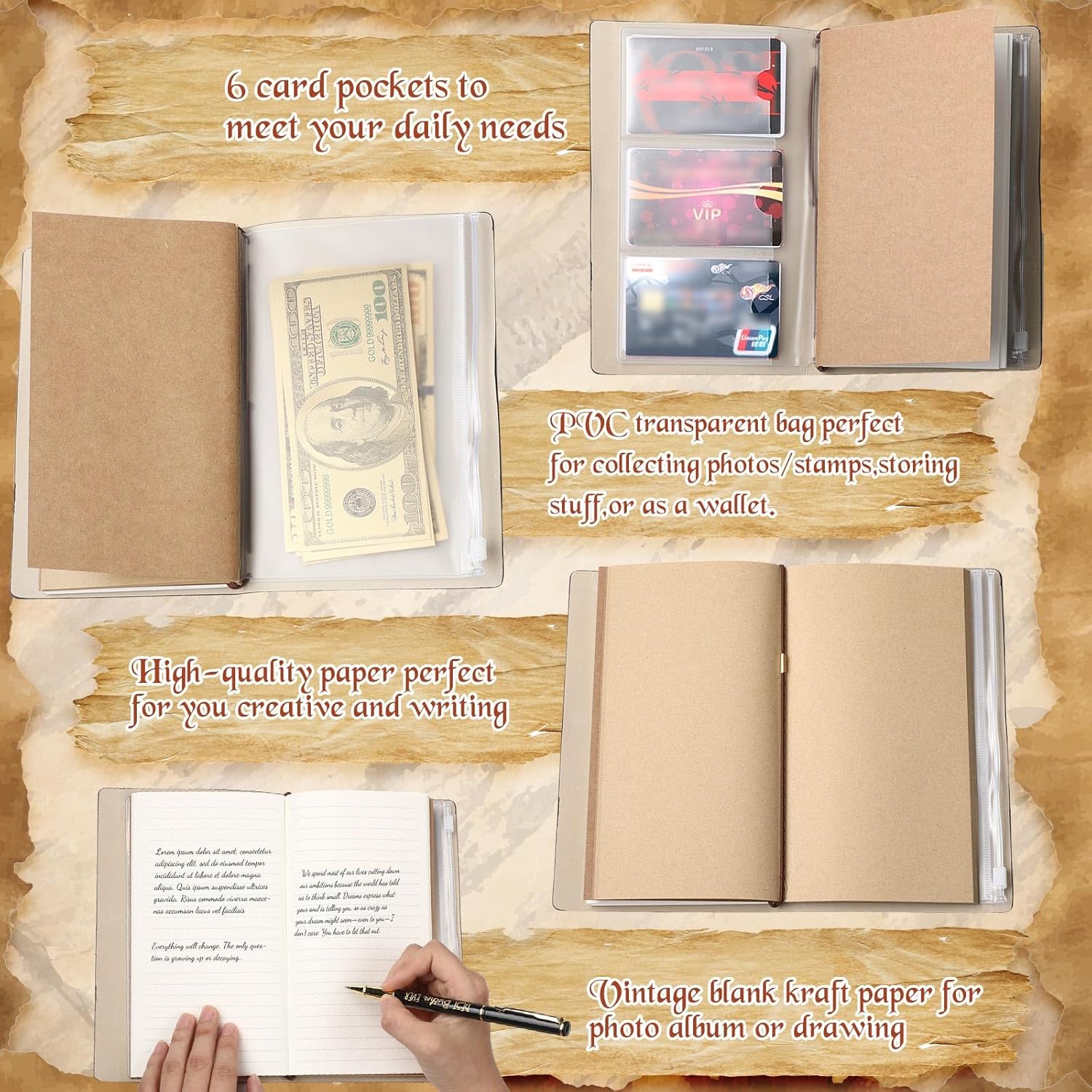 Zhanmai 2 Pcs Brother Christmas Gifts from Sister, Leather Refillable Journal with Ballpoint Pen, Always Remember You Are Braver Than You Think, Birthday Xmas Eve Gifts for Brother - Image 3