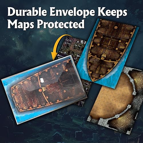 Miniatura 7 de Arcknight El paquete de extras de mapas de batalla para juegos de rol 16 mapas modulares de RPG en 8 páginas doble cara, cuadrícula de 1 pulgada,