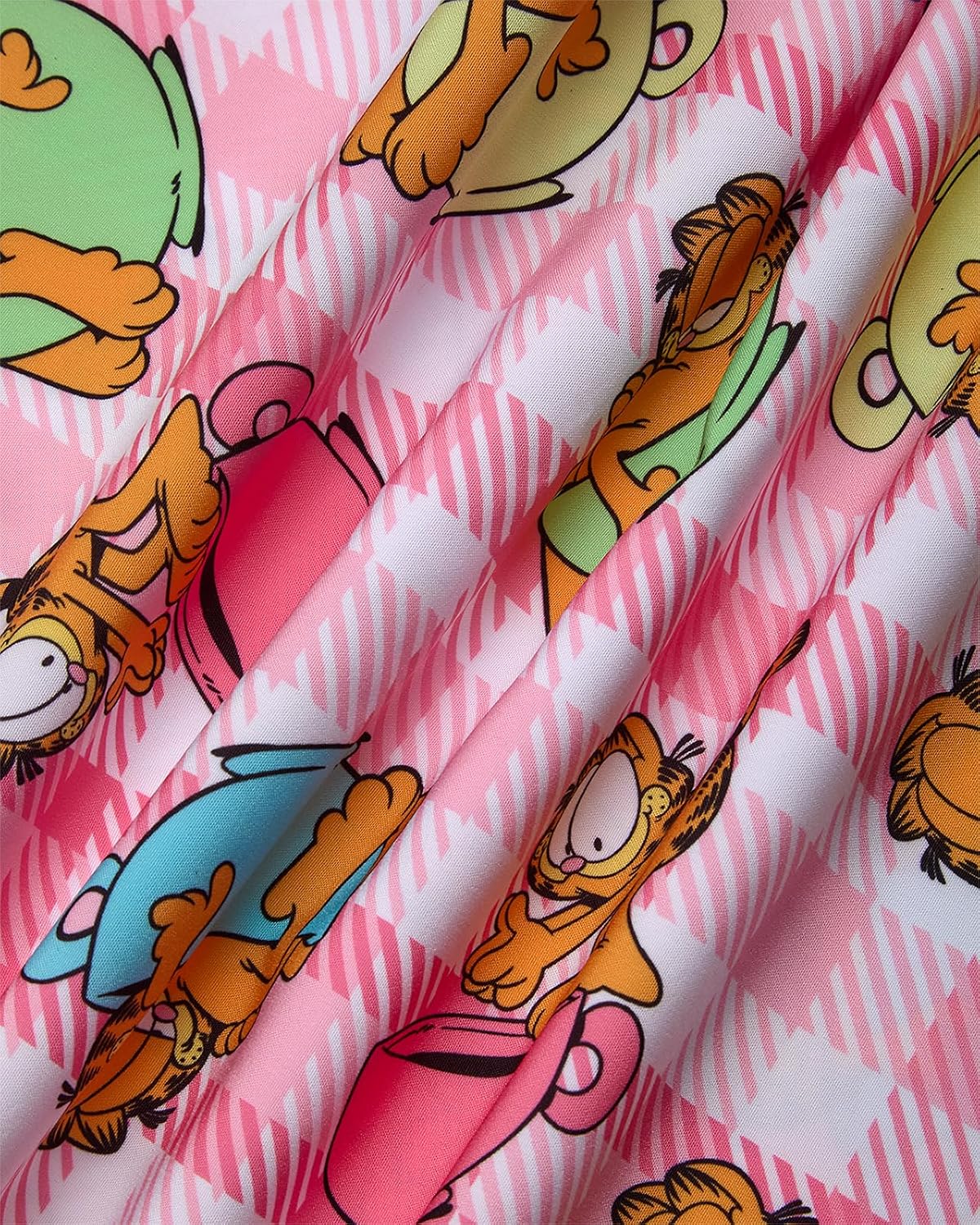 COCO BRANDS Garfield Women's All Over Print V-Neck Scrub Top with Pockets - Comfortable Work Uniform