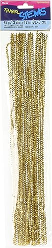 Darice Lametta-Stiele, 3 mm, 35 Stück, goldfarben