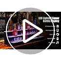 GarveeHome LED Lighted Liquor Bottle Display, 4 Tier 16 Inch Acrylic Lighted Bottle Display with Remote & App Control, 16 Colors, 4 Modes, 1-8 H Timing, Bar Lights for Liquor Shelves