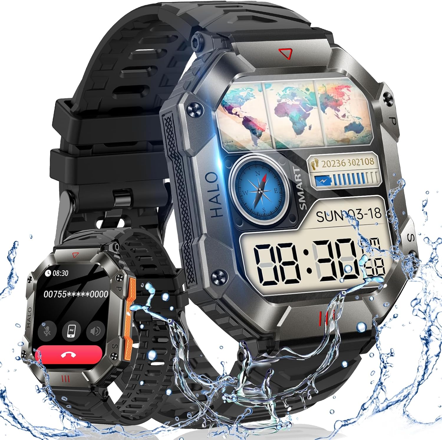 Amazon.co.jp: Smart Watch, Bluetooth Calls, 2.0 Inch Large Screen