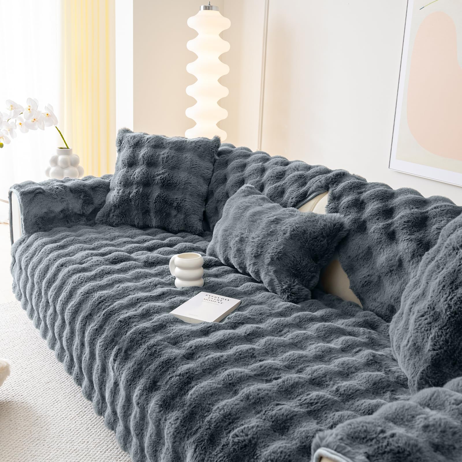 Housse de canapé d'angle anti-glisse pour rénover un tissu usé