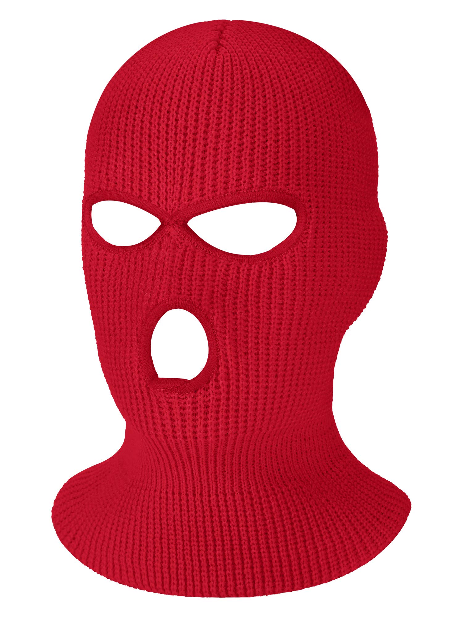 SATINIOR 3 Holes Ski Mask Full Face Cover Outdoor Balaclava Winter Knitted Neck Gaiter for Halloween Sports Cycling