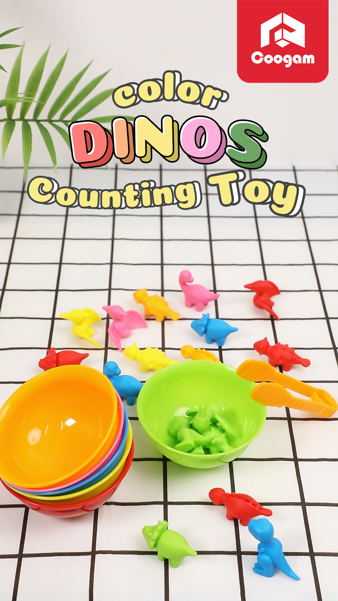 Amazon.com: Coogam Counting Dinosaur Sorting Toy Set, Color